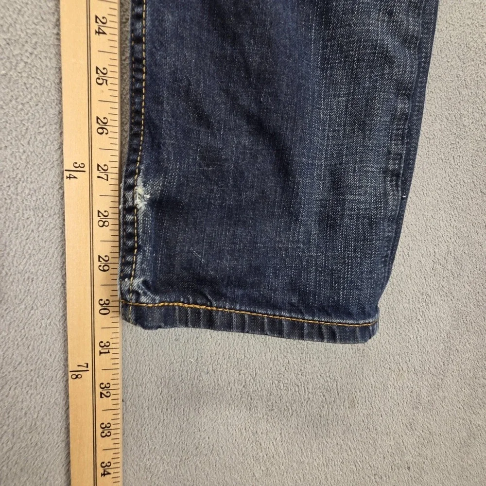 Vintage Levis 504 Jeans Mens 28x32 Blue Straight Engineered Dark Wash Honeycomb